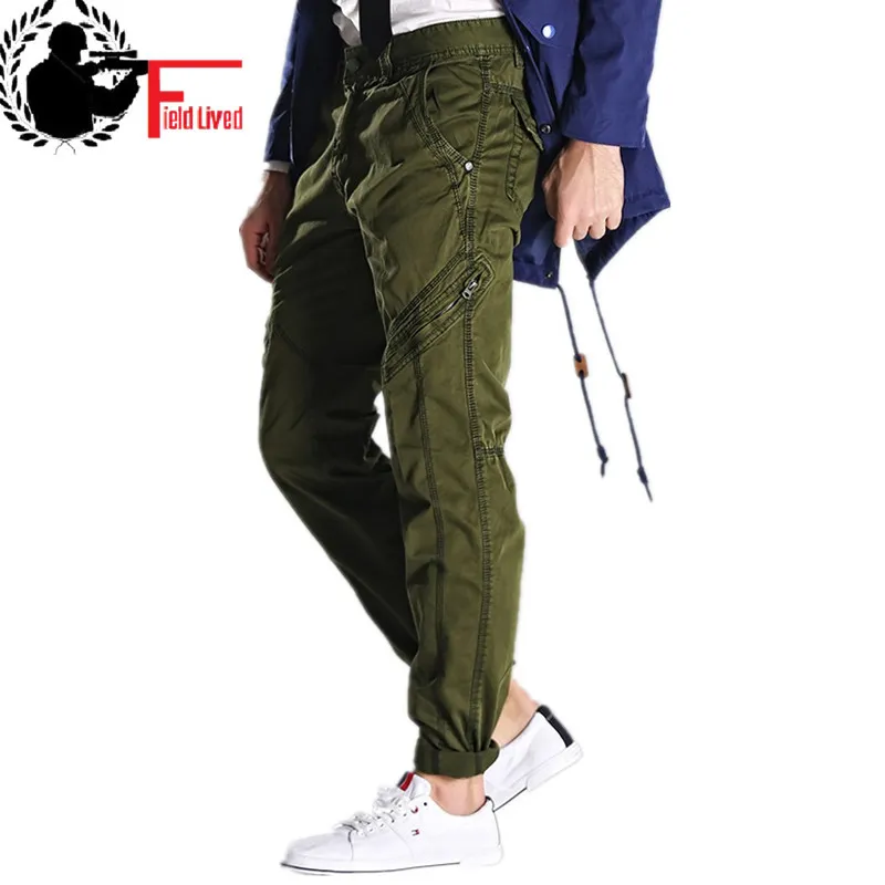 Army Green Men's Military Pants Slim Fit Work Cargo Pants Tactical Casual Straight Long Trousers Cargo Pants Male with Pockets 210518