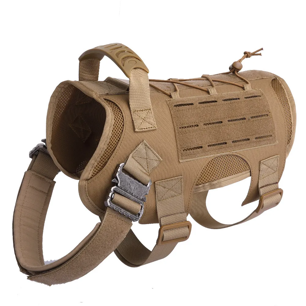 Taktisk militär jaktskytte CS Army Service Nylon Pet Vests Airsoft Training Molle Dog Vest Harness 201127263C
