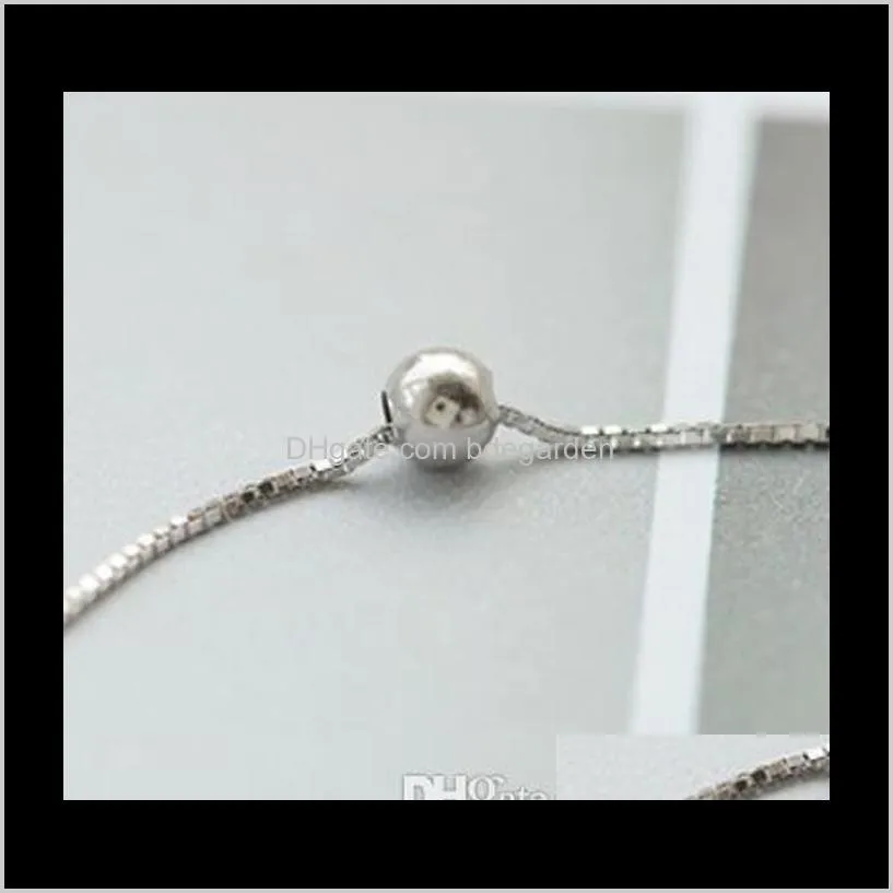 jewelry s925sterling silver necklace for women small silver bead pendant necklace simple hot fashion of shipping