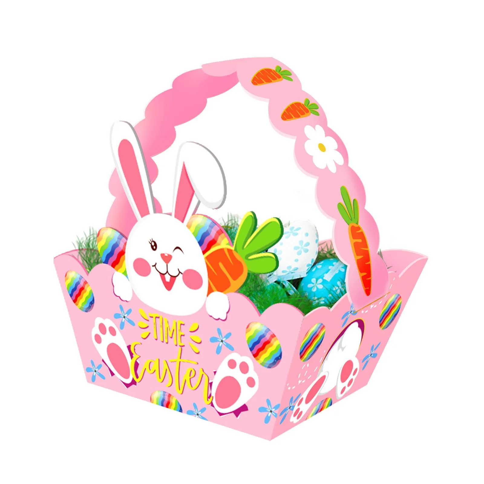 Easter Bunny egg gift wrap special-shaped three-dimensional portable basket party gifts box