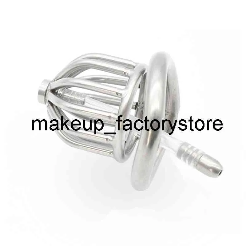 Massage Male Chastity Cage Spiked Cock Stainless Steel With Urethral Stretcher Dilator Super Small Belt Penis Lock Ring2203