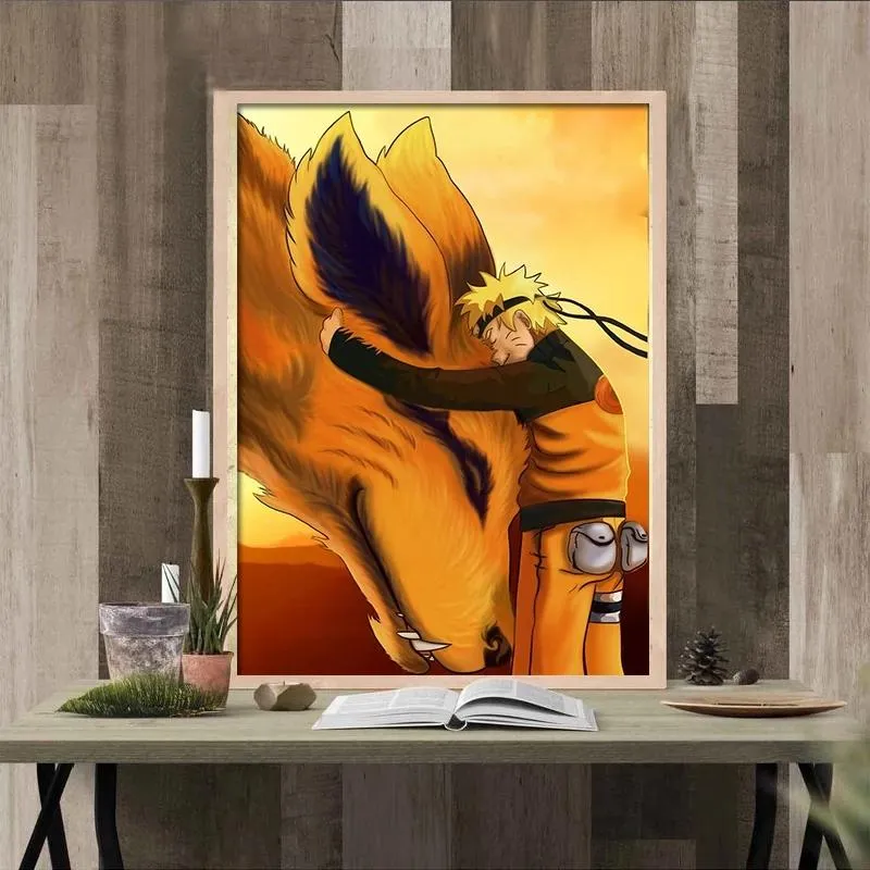 Peintures Anime Japonais Anime Poster Naruto Bijuu Kurama Kyuubi Toile  Peinture Mural Salon Salon Chambre À Coucher Picture Cudros Décoration Du  9,36 €