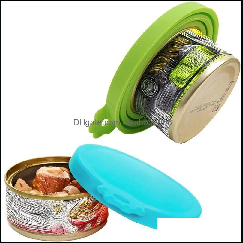 6 Colors Silicone Pet Food Sealed Cans Lids Universal Size Fit 3 Standard Size Food Can Lid GWB11998