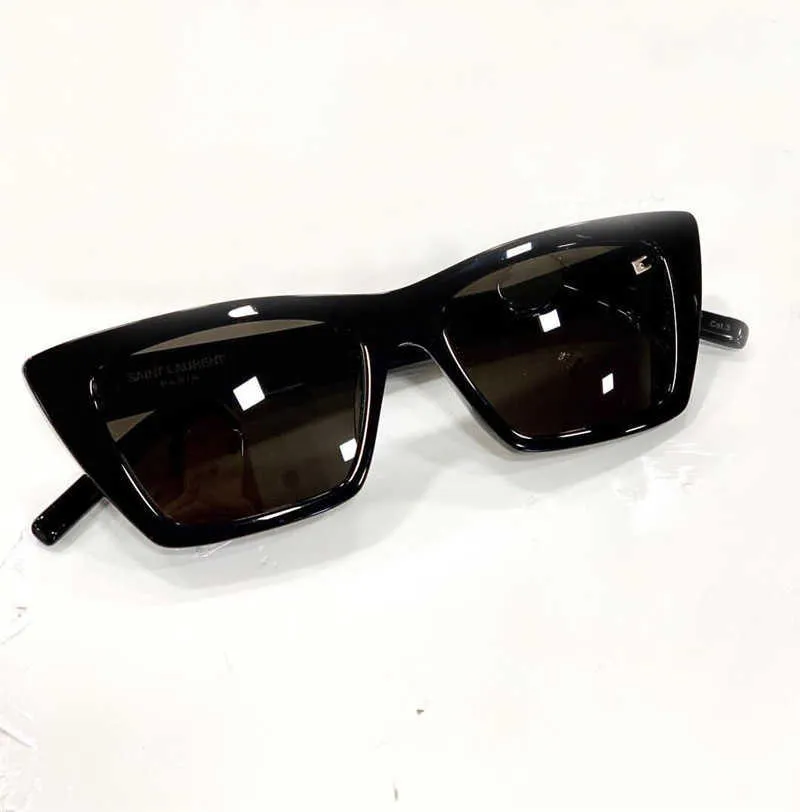 Occhiali da sole Cat Eye nero lucido/grigio 276 Occhiali da sole Tonalità moda donna Alta qualità con occhiali da sole firmati Box