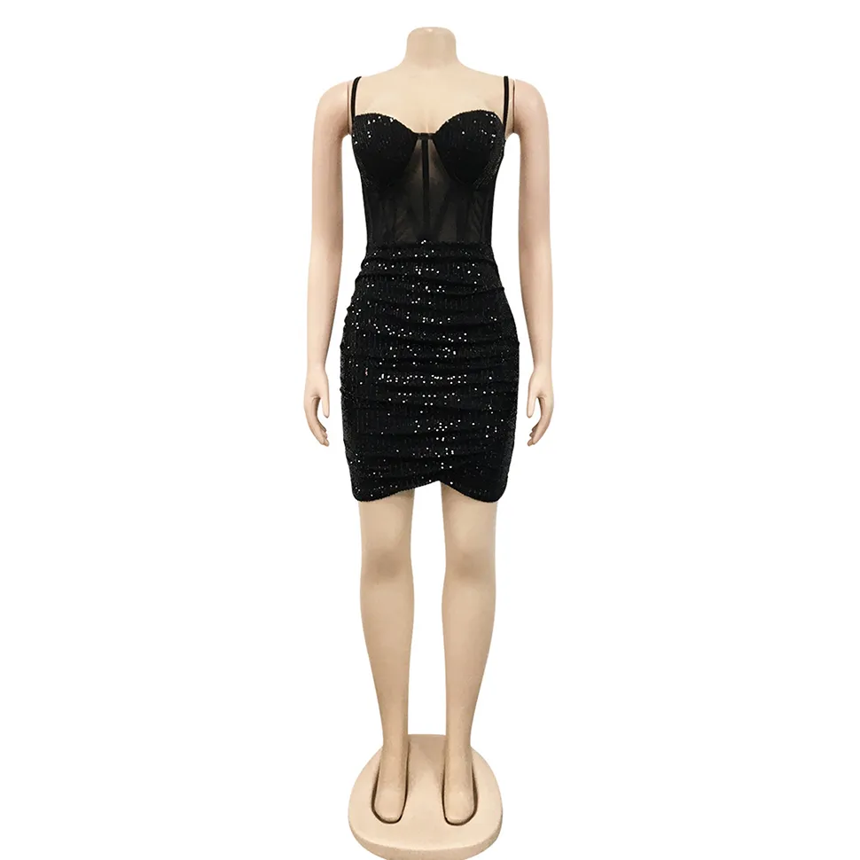 ✓ DHgate 스팽글 칵테일 드레스 Bodycon Mini : 여자 나이트 클럽 드레스, 저녁 이벤트를위한 섹시한 메쉬 파티 드레스  | 인기 파티 드레스