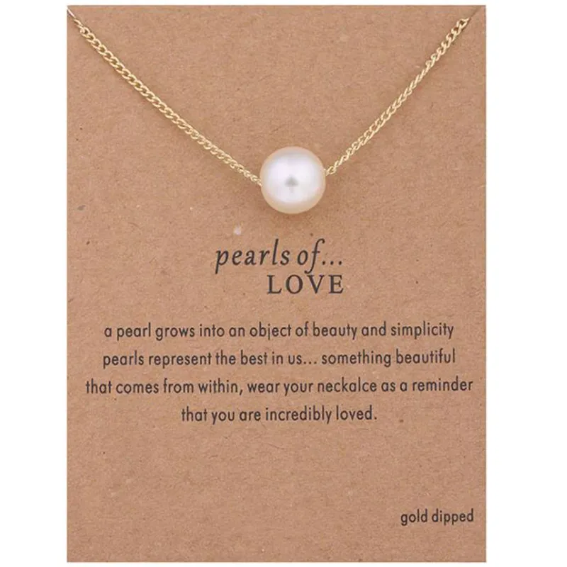 Romantische liefde parel ketting collarbone korte ketting