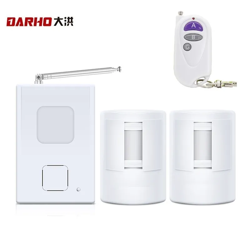 Darho PIR Infrared Sensor 300M Anti-theft Motion Detector Home Shop store System+Controller Security Alarm