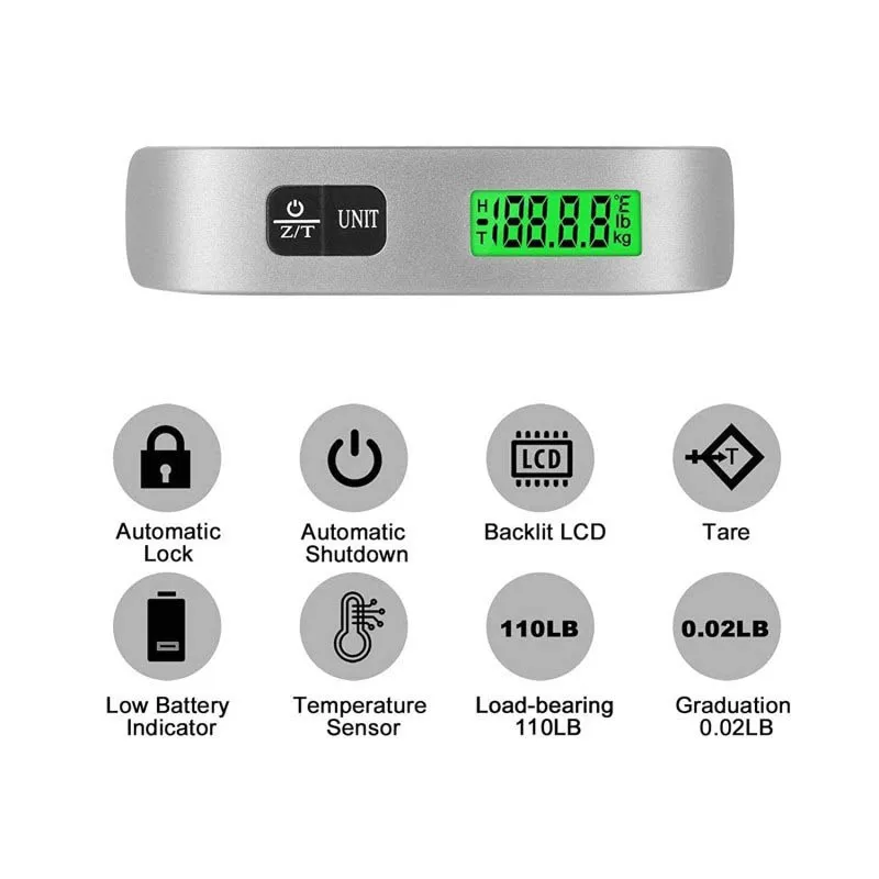 Wholesale Portable Mini LCD Display Salter Luggage Scale 10g/50kgs With Hook  For Luggage And Spring ZL0050 From Lonyee, $5.7