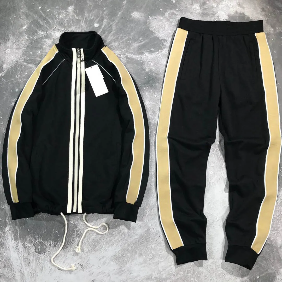 Herr Träningsoveraller Mode Jackor Kostymer Herr Hiphop Style Kläder Set Höst Streetwear Vinter Sportkläder Kappa Joggingbyxor 3 Styles