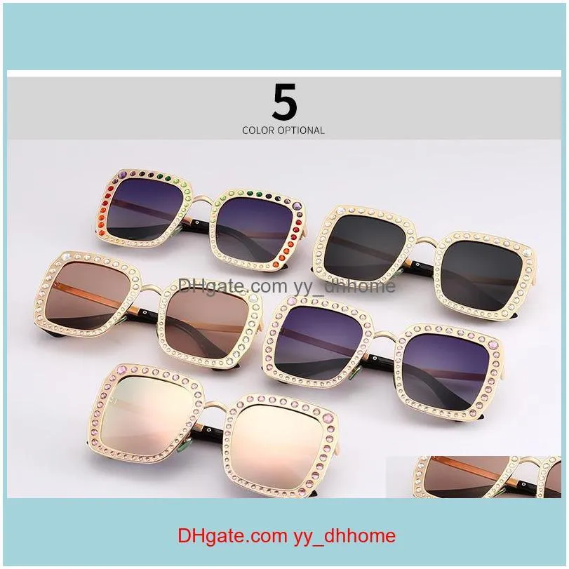 Diamond square sunglasses new trendy fashion luxury retro classic designer stylish sunglasses for women girls ladies polarized