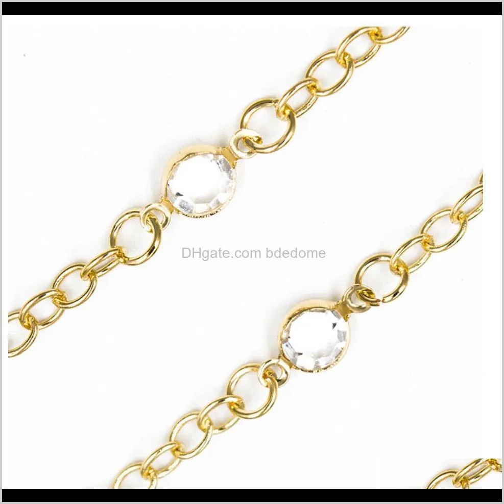 eyeglasses chain round crystal charm o chain gold silver color plated silicone loops sunglass accessory souvenir shop good