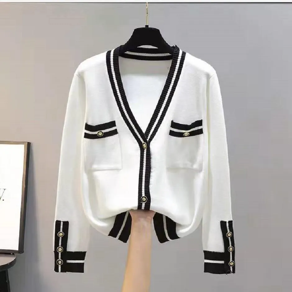 Vintage Ladies Knitted Cardigans Sweaters Women Long Sleeve V Neck Korean  Office Fashion Slim Tops Cardigans From Yuenan8899, $30.01