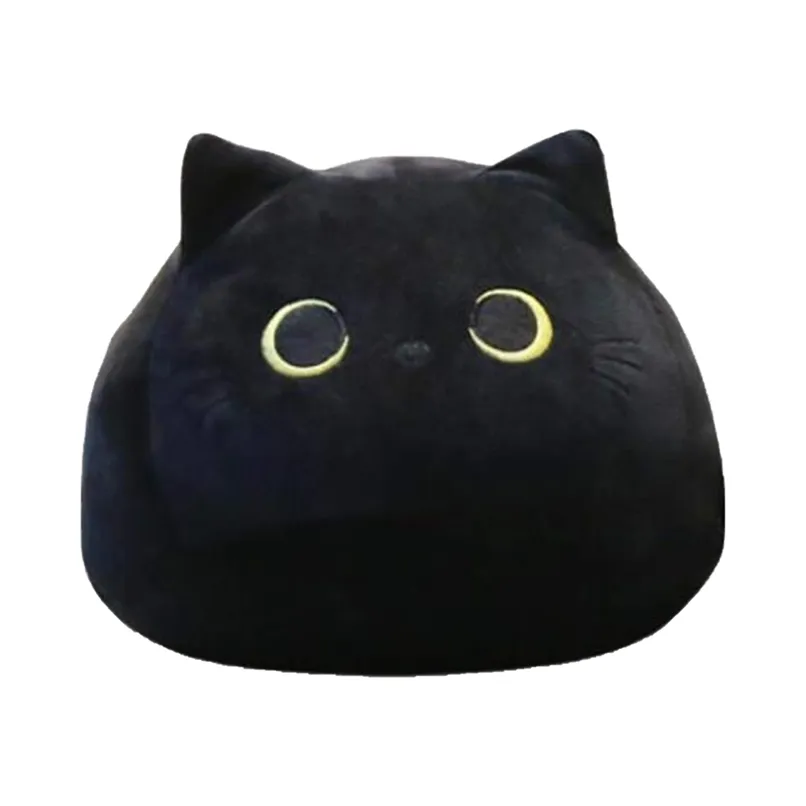 Chat noir en peluche jouet doux Kawaii peluche Anime oreillers belle bande dessinée Animal peluche poupée filles saint valentin cadeaux ornements 220209