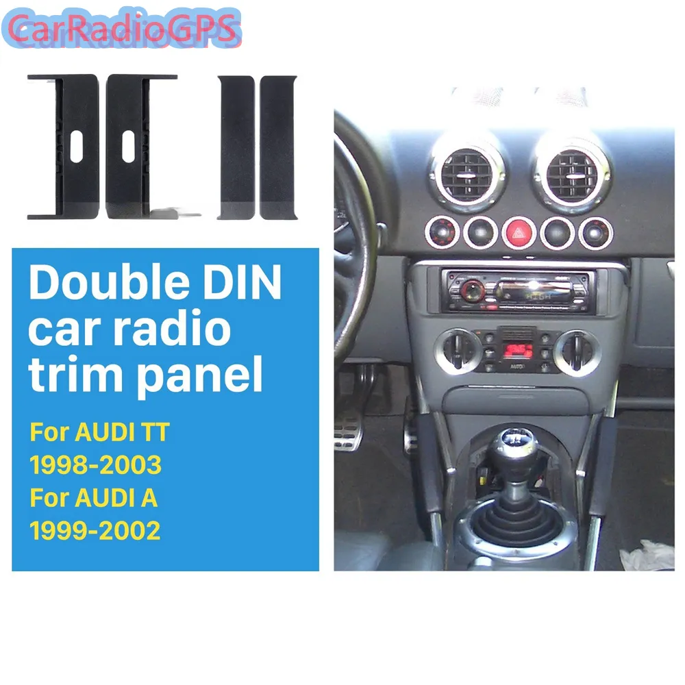 1998-2003-Audi TT / 1999-2002 AUDI A2 A4ラジオフレームパネルステレオダッシュオーディオカバー