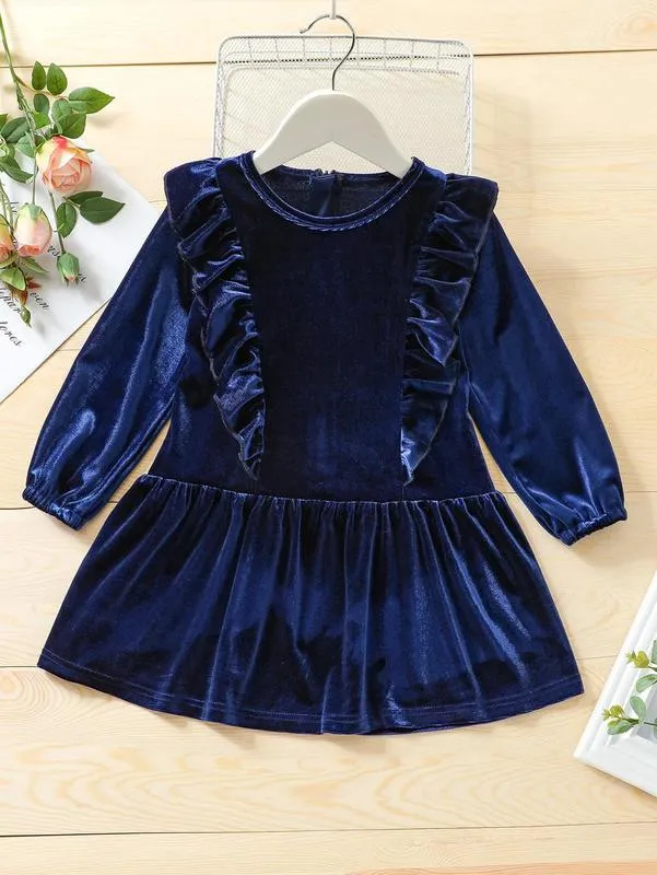 SHE Toddler Girls Velvet Smock Dress Ruffle Hem ... From Kuo08, $21.64 | DHgate.Com SHE Toddler Girls Velvet Smock Dress Ruffle Hem ... From Kuo08, $21.64 | DHgate.Com