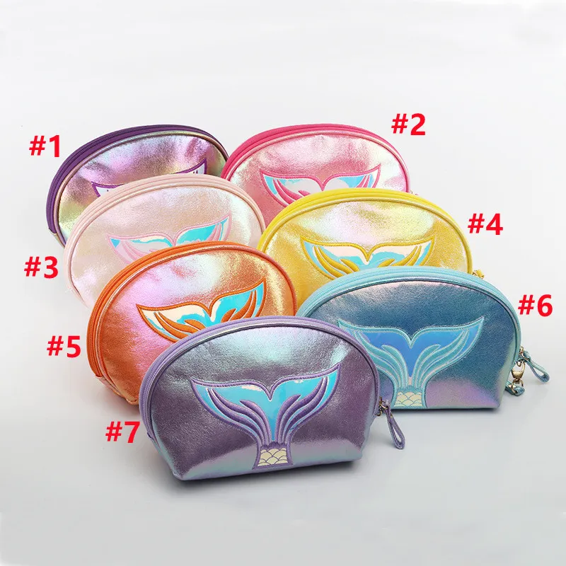 Top Seller Cosmetic Bags For Women Makeup Pouch Laser Half-round Package 2 styles Fashionable and Gorgeouse free DHL