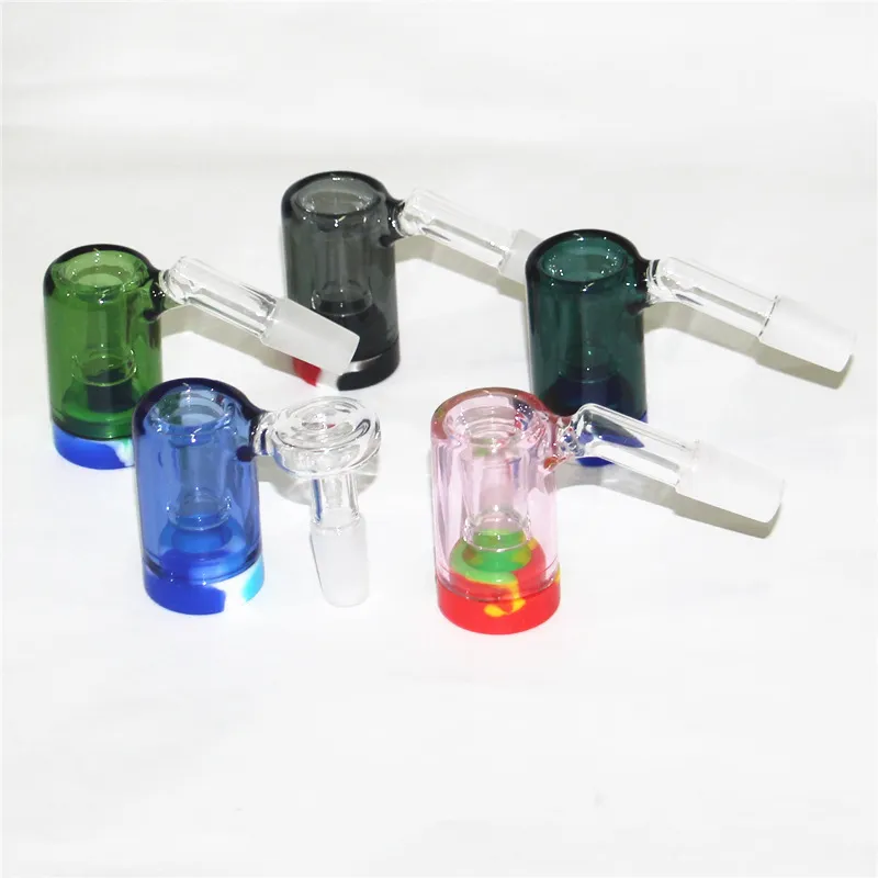 Captadores de cinza de cinza Recuperadores de vidro com cores Recipientes de cera de silicone 14mm Bongs de vidro