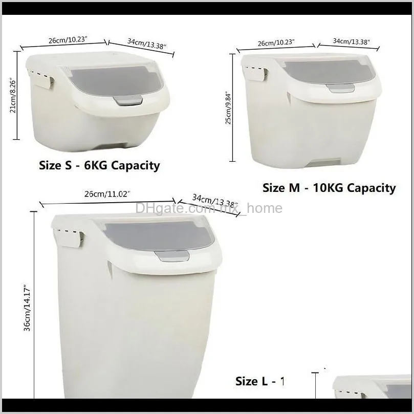 15kg plastic rice grain storage box sealed moisture-proof large capacity pet container mildew anti-oxidation bottles & jars