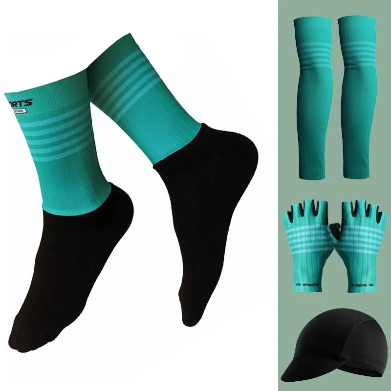 Calzini sportivi 2021 Uomo Donna Sport Ciclismo Equitazione Colorato Coolmax Cappello da basket Polsini da arrampicata Campeggio Maniche da corsa Guanti da bici