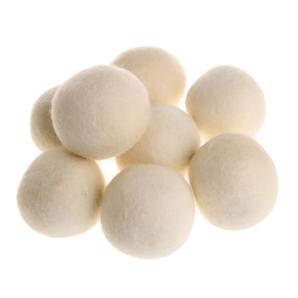 7cm Reusable Laundry Clean Ball Natural Organic Laundry Fabric Softener Ball Premium Organic Wool Dryer Balls