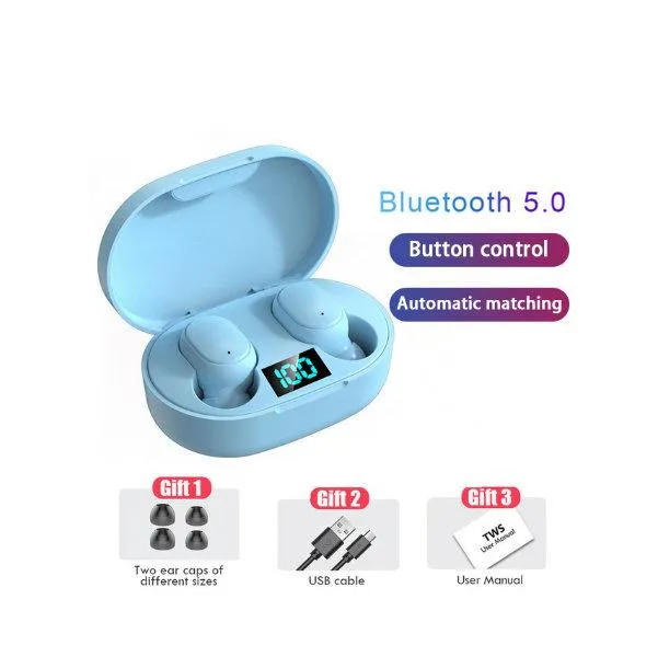 Auricolari blutooth gamer A6S wireless Auricolare TWS Custodia per auricolari Cuffie BT 5.0 Auricolari Cuffie pk Xiaomi Redmi Airdots E6S Q32 i7s i12