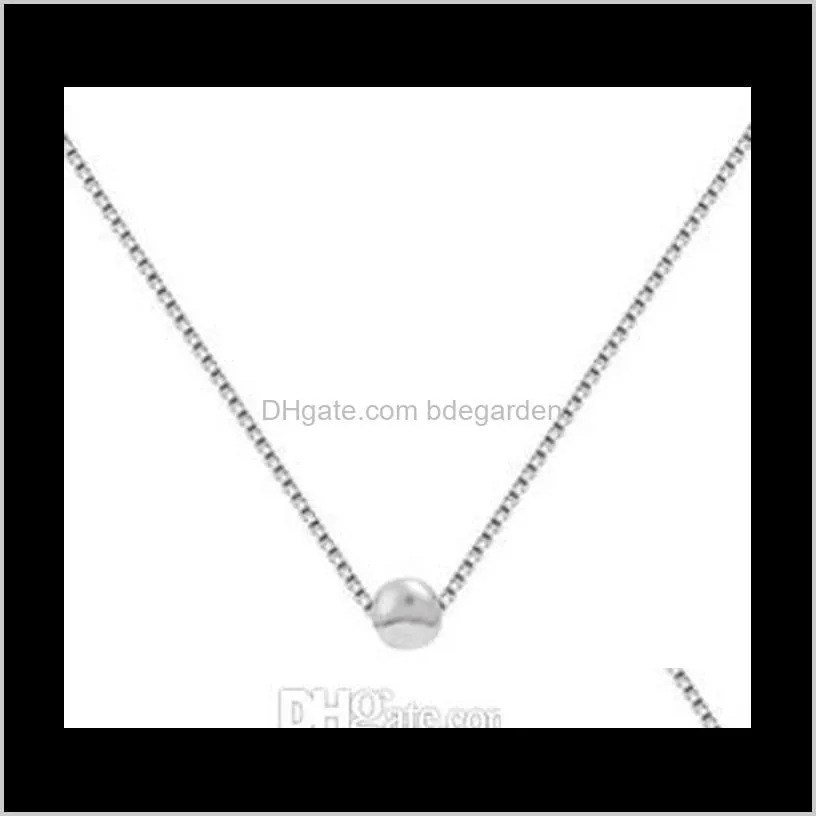 jewelry s925sterling silver necklace for women small silver bead pendant necklace simple hot fashion of shipping