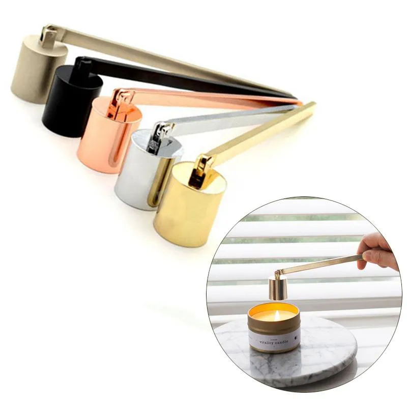 Scented Candle Fire Extinguisher Novelty Items Stainless Steel Long Handle Candles Wick Straw