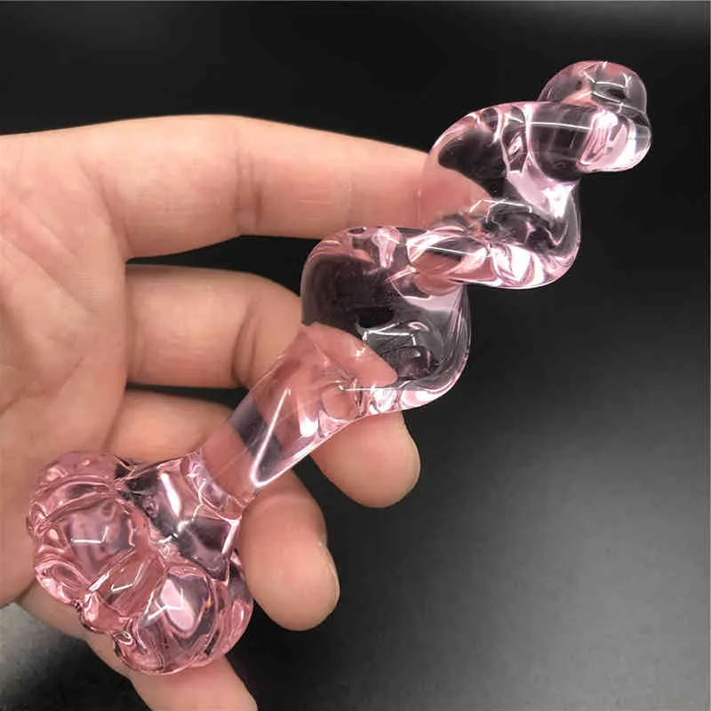 spiral anal plug Glass Anal Butt Plug Spiral Pink Crystal 4.33 × 1.14 × 0.94 in 11 × 2.9 ×  2.4 cm for G Spot Stimulation from Dhgate Adult Toys