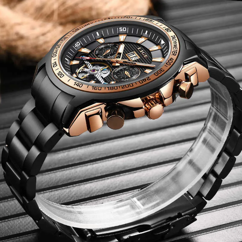 2020 Orologi Da Uomo Automatici LIGE Top Brand Luxury Men Watch Orologio Da Polso Meccanico Uomo Impermeabile Reloj Hombre Tourbillon Q0902 Da 37 28 DHgate