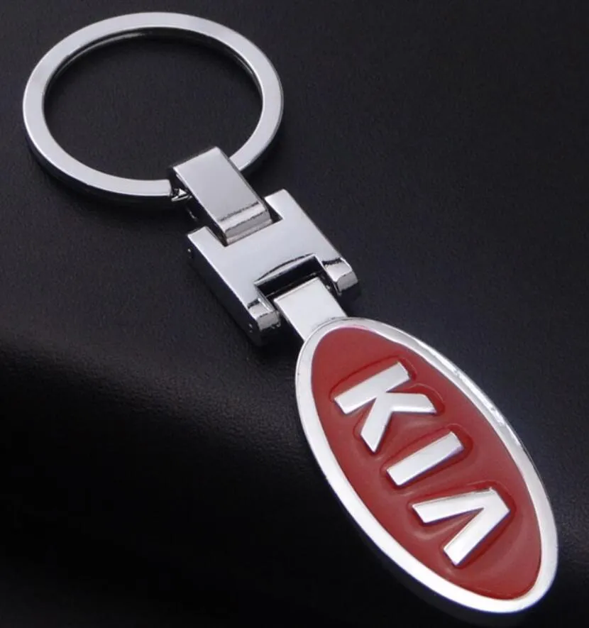 Metal Key Ring Pendant Buckle Car Keychain Automobile Brands Emblem Marks Keyrings for Nissan Seat Opel Benz Audi Ford Mini Mazda Landr