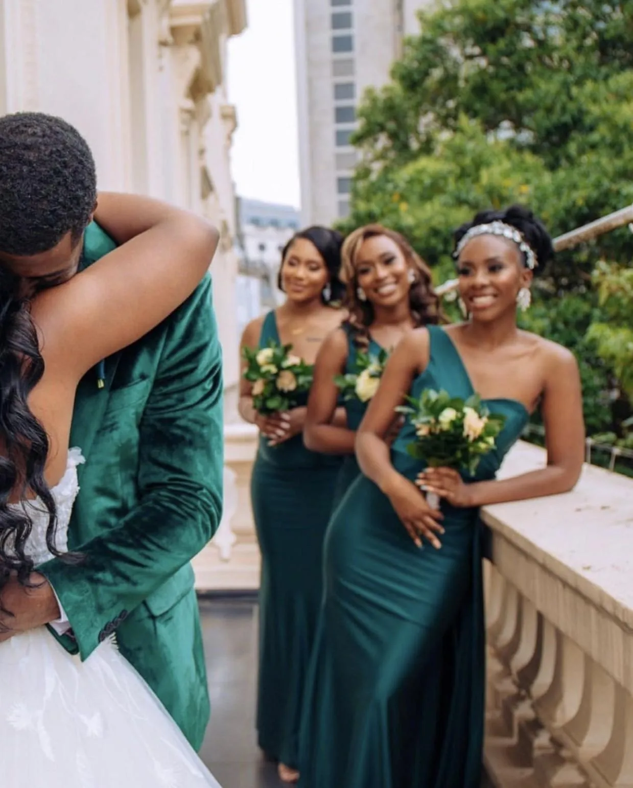 2022 African One Shoulder Mermaid One Sleeve Bridesmaid Dress Unique Design Full Length Hunter Green Lilac Pink Junior Maid Of Honor Dress With Ribbon For Wedding Guests And Parties From Crystalbridal...