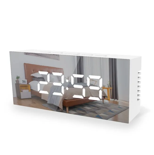 La dernière horloge de bureau, réveil électronique intelligent et simple, bureau de chambre muet créatif lumineux, nombreux styles au choix, prise en charge des logos personnalisés