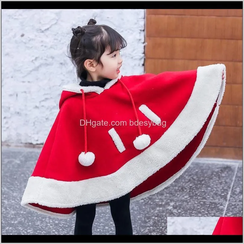 Decorations Festive Party Supplies Home & Gardenfashion Girl Children Autumn Winter Plush Coat Girls Shawl Cute Cartoon Elk Decorative Cape C