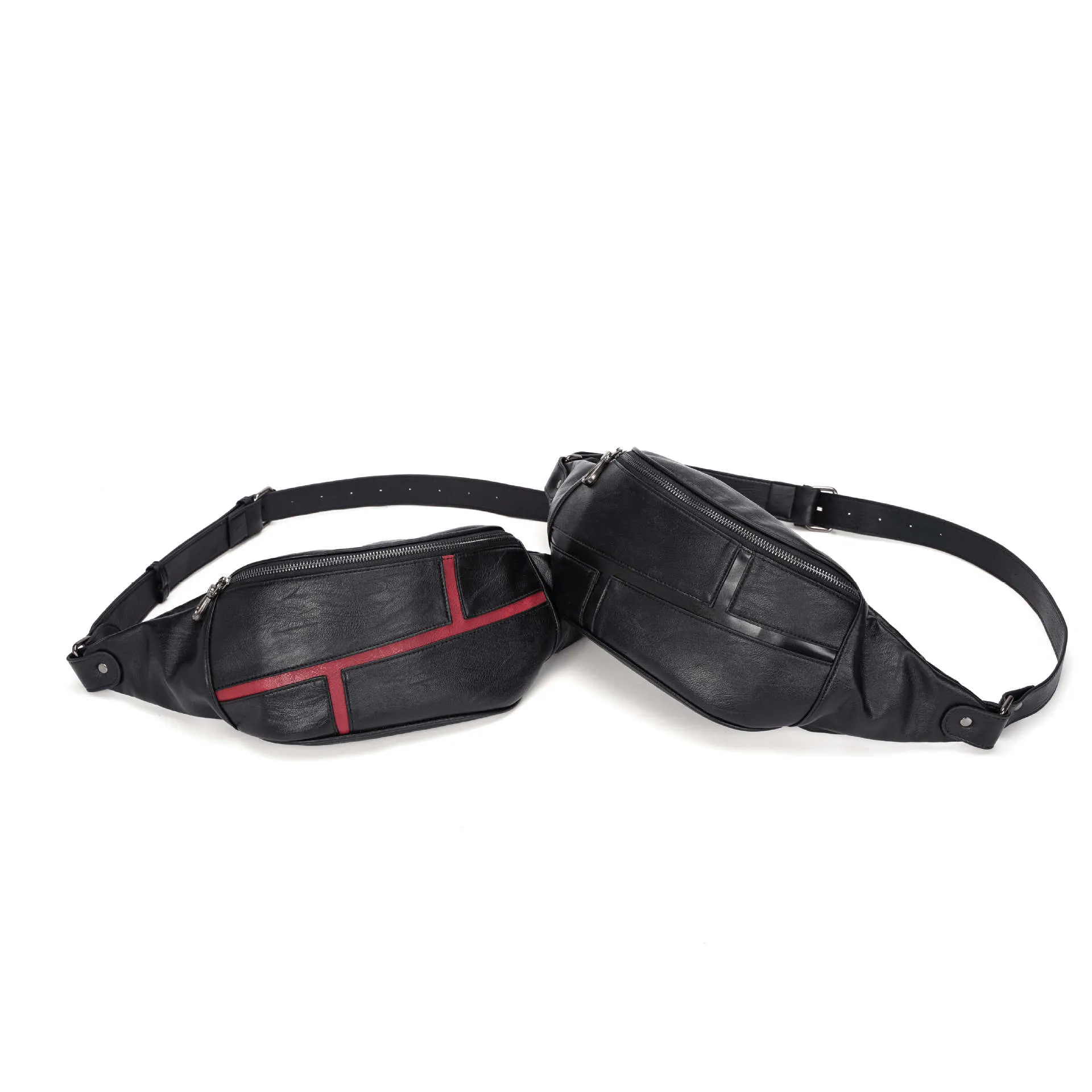 Women Waist Bag High end Leather Men s Belt Bags Travel Handy Fanny Pack Male Tide Skull Rivet Waist Packs handbags