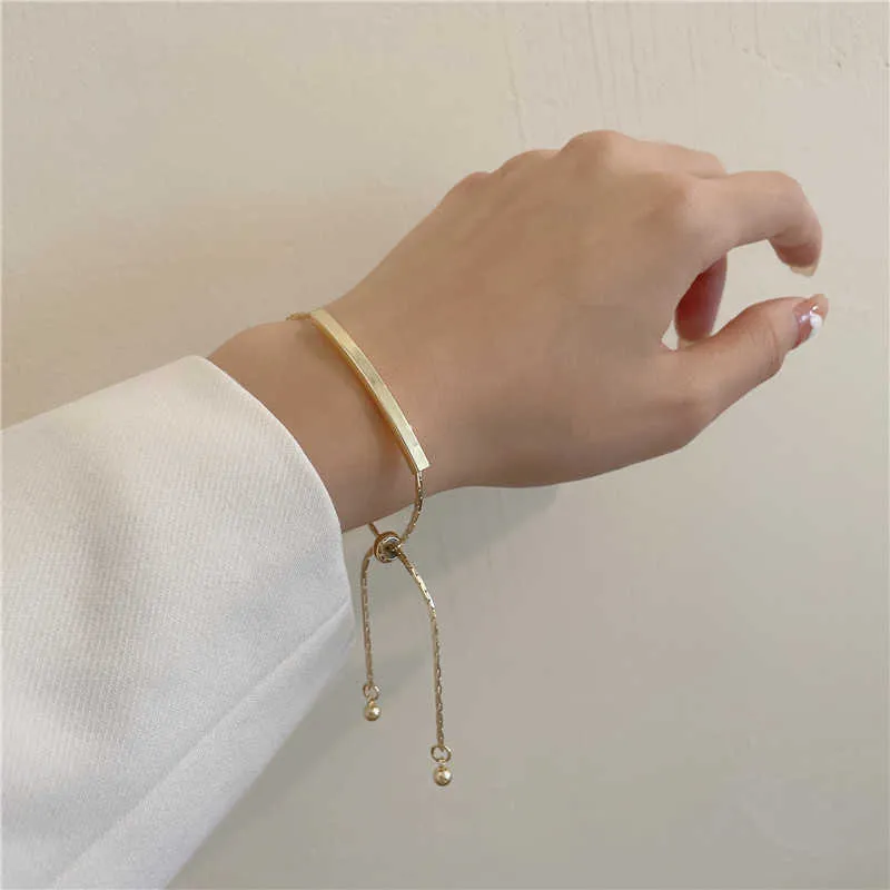 Ins wind braccialetto regolabile con una parola femminile nuovi semplici ornamenti per bracciale a vento freddo G1026