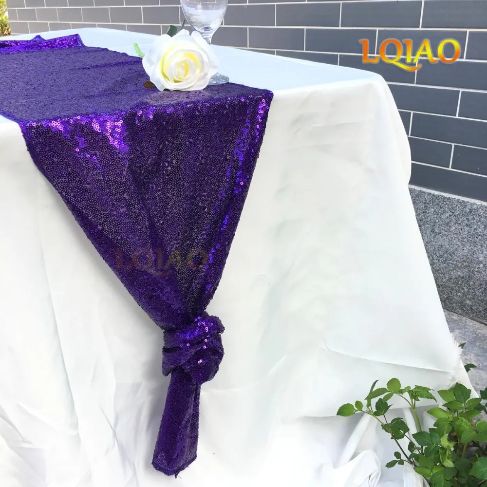 Purple sequin table runner-008