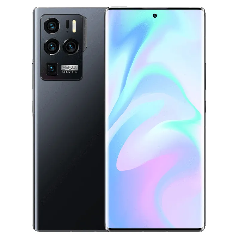 Original ZTE AXON 30 Ultra 5G mobiltelefon 8GB RAM 256GB ROM SNAPDRAGON 888 OCTA Core 64.0mp Android 6.67 "Amoled Full Screen Fingerprint ID Face 4600mAh Smart Cell Phone