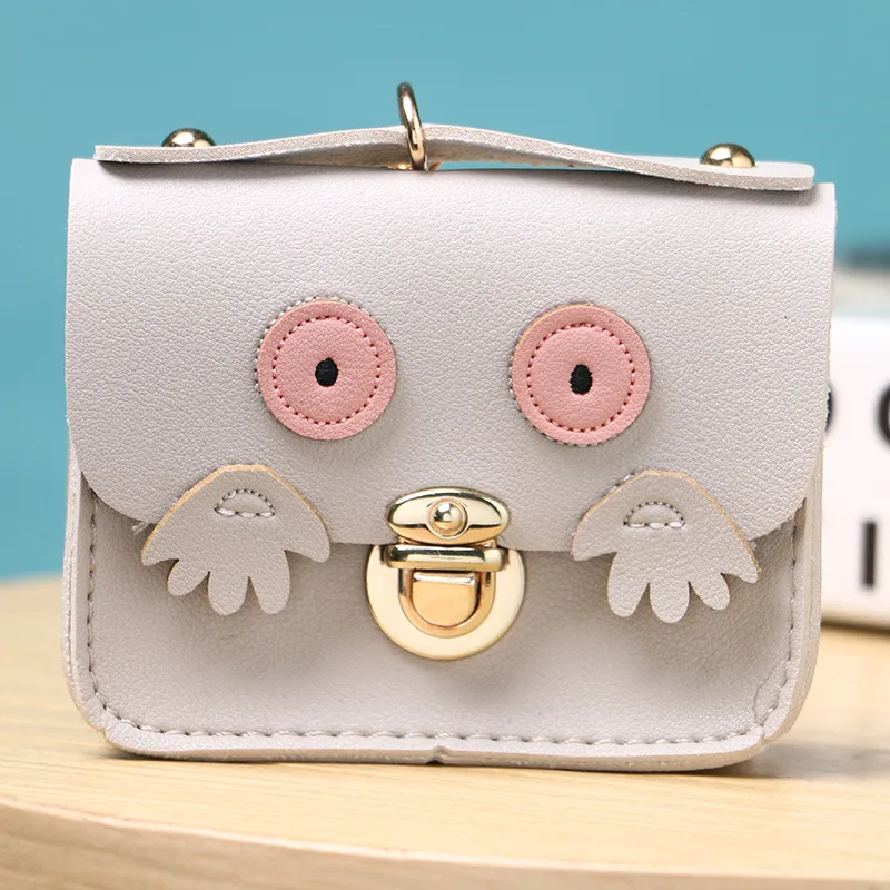 3PCS Coin Purses Women Pu Owl Decoration Square Hasp Min Plånbok