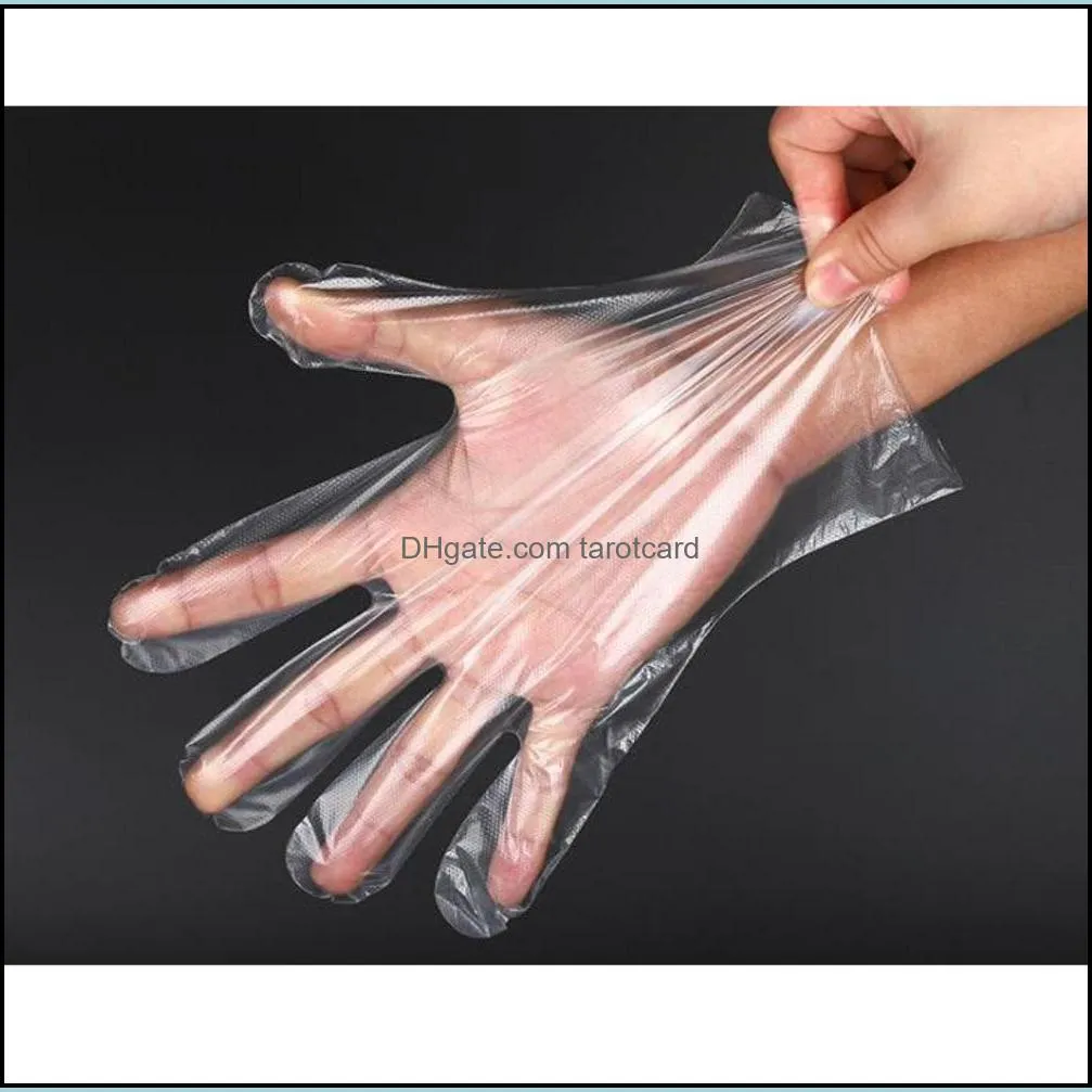 100Pcs/Bag Plastic Disposable Gloves Food Prep Gloves For Kitchen Cooking Cleaning Food Handling Kitchen Accessories Wholesale