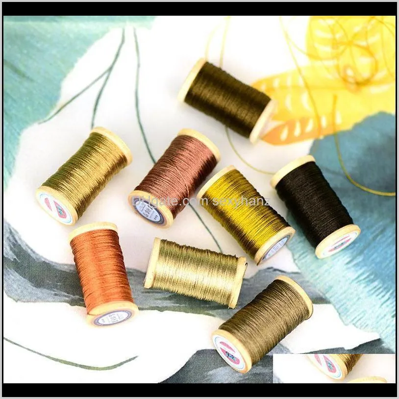 hand-woven embroidery thread tassels line roll of 0.3mm polyamide fibre line 50m high strength 3 strands thread khaki1