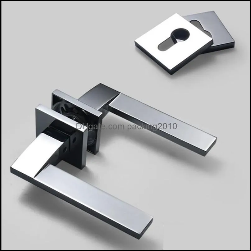 Chrome Interior Door Handle Lock Hardware Handles For Gold Bathroom & Pulls