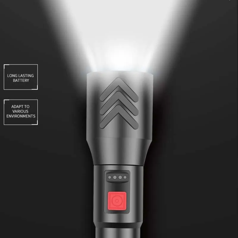 Latarki pochodnie XHP50 przenośne z piórem Clip Mocne lampa LED USB ładowanie Wodoodporne do biwakowania na zewnątrz