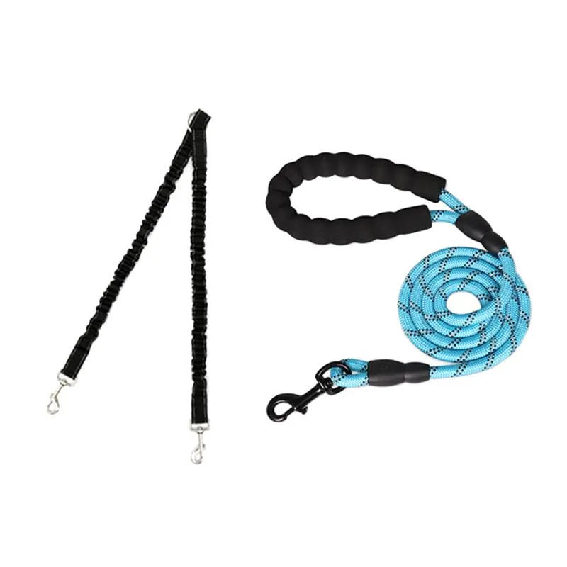 Dog Collars & Leashes 2pcs/set Wear Resistant Durable Auto Retractable Portable Walking Nylon Outdoor Training Leash Heavy Duty Anti Bite Ho