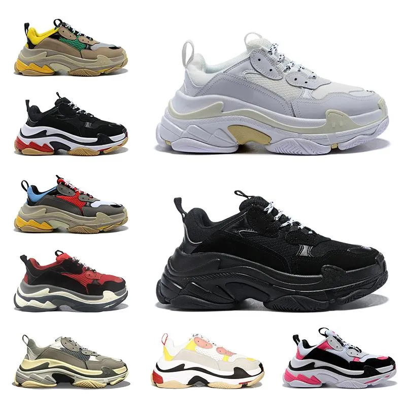Triple S High Quality Designer Paris 17FW Triple S Sneakers For Men Women Black Red White Green Casual Dad Shoes Tennis Luxury Increasing Sneakers 4 682 DHgate