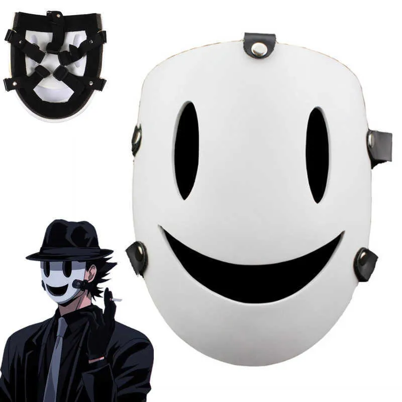 Tenkuu Shinpan High Rise Invasion Cosplay Kostuums Hars Masker Wit Japanse Samurai Maskers Props Q0806