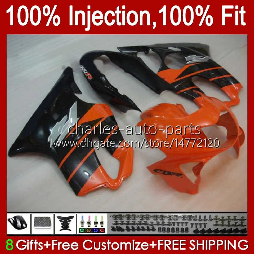 Motocykl OEM Nadwozie dla Honda CBR600FS CBR 600 F4 FS CC 600F4 Body 54NO.158 CBR600F4 99 00 CBR600 F4 1999 2000 600CC Black Orange 1999-2000 Wtrysk