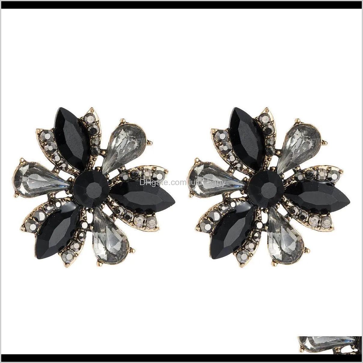 earrings fashion creative alloy diamond rhinestone glass diamond full diamond earrings women`s super flash eye-absorbing earring