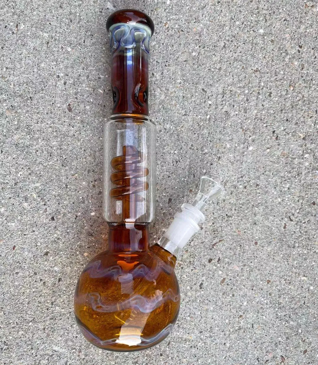 Wholesale Vintage Golden Glass Bong With Filter Tube 26CM/11 Inch