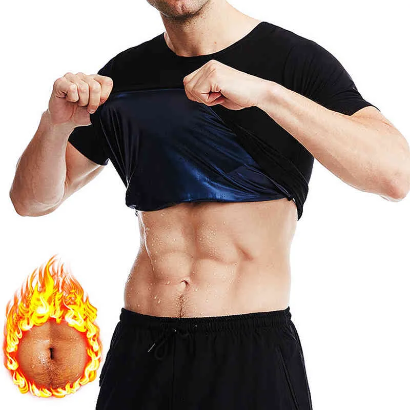 Plus Size Men Body Shaper Waist Trainer Vest Odchudzanie Krótki Rękaw Sauna Workołu SHUGEWEAR Fat Burner Topy 4XL 5XL