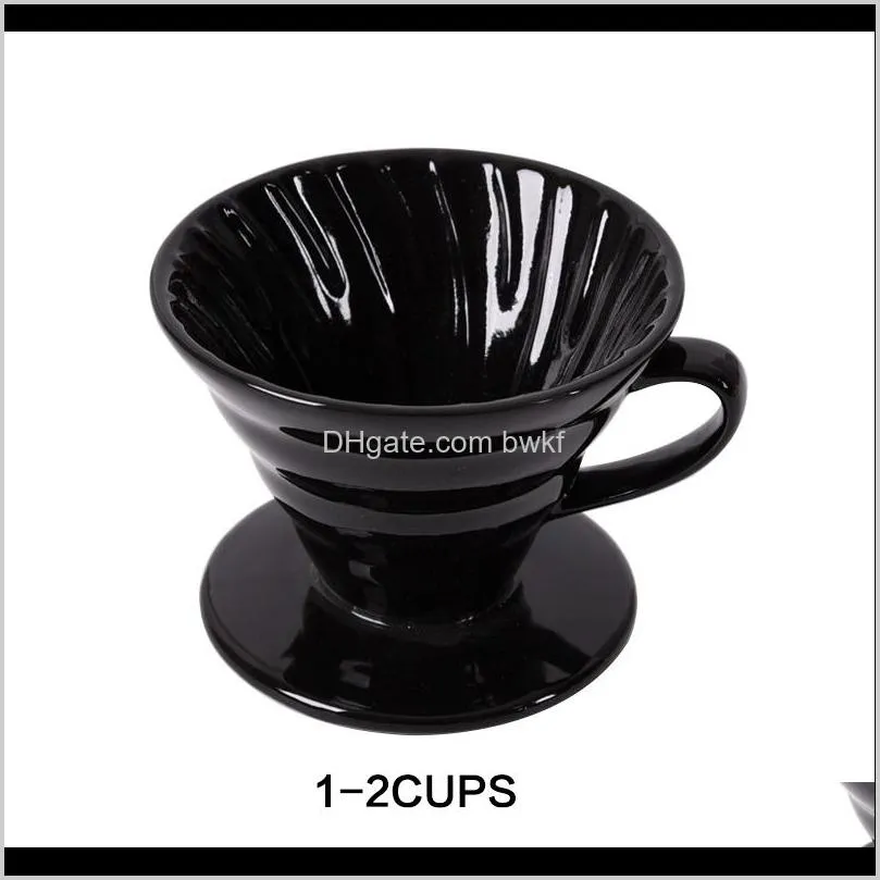 ceramic coffee dripper engine style coffee drip filter cup permanent pour over coffee maker with separate stand for 1-4 cups